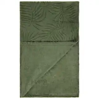 Home & Co Large Leaf Embossed Green Throw 4 Home & Co Large Leaf Embossed Green Throw - Image 2