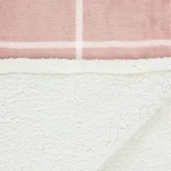 Home & Co Winston Blush Sherpa Check Throw -Furniture shop 394980 winston check throw blush 2
