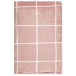 Home & Co Winston Blush Sherpa Check Throw -Furniture shop 394980 winston check throw blush 3