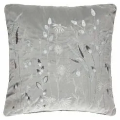 Home & Co Grey Willow Embroidered Cushion With Pipe