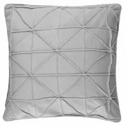 Home & Co Geo Velvet Cushion - Grey