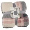 Simply Everyday Simply Blush Check Sherpa Throw -Furniture shop 395364 stripe ocean tide cushion