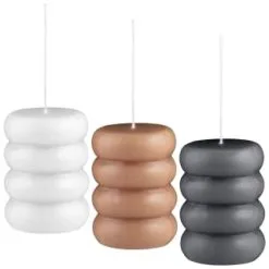 B&M Ribbed Pillar Candle - Brown -Furniture shop 395415 shaped pillar candle