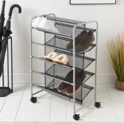 Spaceways 5 Tier Mesh Shoe Rack