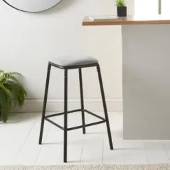B&M Home Collection Grey Barstool