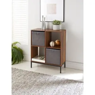 Lokken Velvet Storage Cubes 2pk - Grey 6 Lokken Velvet Storage Cubes 2pk - Grey - Image 4