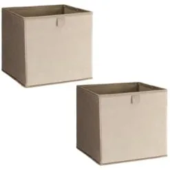 Lokken Velvet Storage Cubes 2pk - Mushroom 8 Lokken Velvet Storage Cubes 2pk - Mushroom -Furniture shop 395837 2pk velvet lokken storage cubes mushroom 3