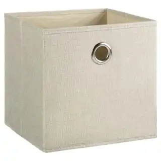 Lokken Linen Storage Cubes 2pk - Natural 3 Lokken Linen Storage Cubes 2pk - Natural
