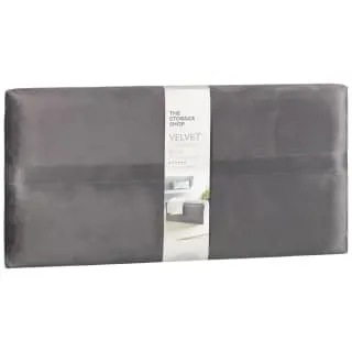 B&M Velvet Storage Box - Grey 5 B&M Velvet Storage Box - Grey - Image 3