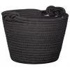 B&M Cara Rope Basket With Handle - Black -Furniture shop 395872 cara rope basket with handle black