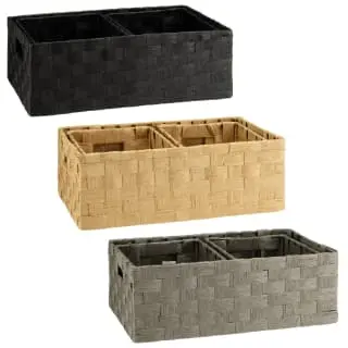 B&M Caen Set Of 3 Paper Rope Baskets - Black 7 B&M Caen Set Of 3 Paper Rope Baskets - Black - Image 5