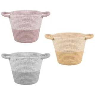 B&M Two Tone Rope Basket - Natural 4 B&M Two Tone Rope Basket - Natural - Image 2