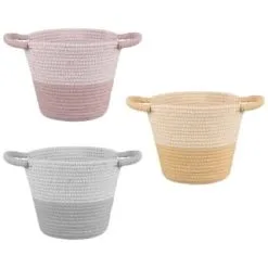 B&M Two Tone Rope Basket - Pink -Furniture shop 395885 395886 395887 two tone rope basket group 2