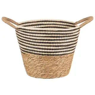 B&M Stripe Top Basket With Handle - Mono 3 B&M Stripe Top Basket With Handle - Mono