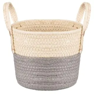B&M Wicker Basket - Grey 3 B&M Wicker Basket - Grey