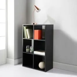 Lokken 6 Cube Shelving Unit - Black