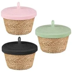 B&M Kendall Basket With Lid - Black -Furniture shop 395974 395975 395976 kendall basket with lid group 1