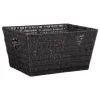 B&M Vannes Heart Cut Out Wicker Basket - Black