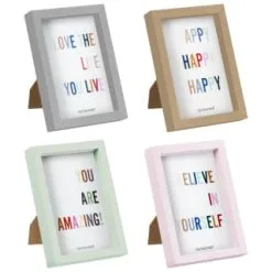 B&M Colourblock Frame 4 X 6" - Gold -Furniture shop 396247 396248 396249 396250 basic colourblock frame 4x6 group