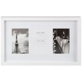 B&M Three Photo New York Photo Frame - White 3 B&M Three Photo New York Photo Frame - White