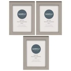 Simply Everyday 4 X 6" Block Frames 3pk - Grey
