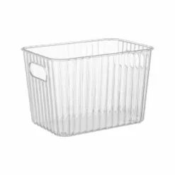 Home Essentials Ribbed Clear Storage Tub - Medium