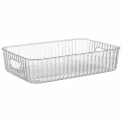 Home Essentials Ribbed Clear Storage Tray
