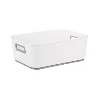 Home Essentials Anti Slip Medium Storage Box - White 3 Home Essentials Anti Slip Medium Storage Box - White