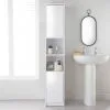 Norsk High-Gloss White Tallboy -Furniture shop 397240 norsk white high gloss tallboy