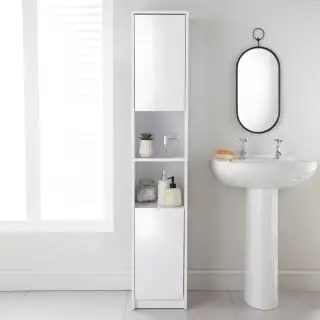 Norsk High-Gloss White Tallboy 3 Norsk High-Gloss White Tallboy